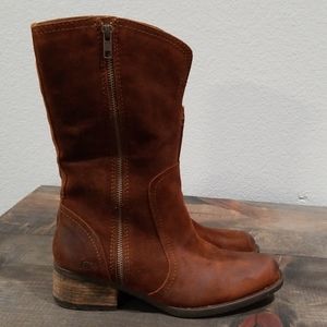 Born Mosse Distressed Suede Boots Womens Size 8.5